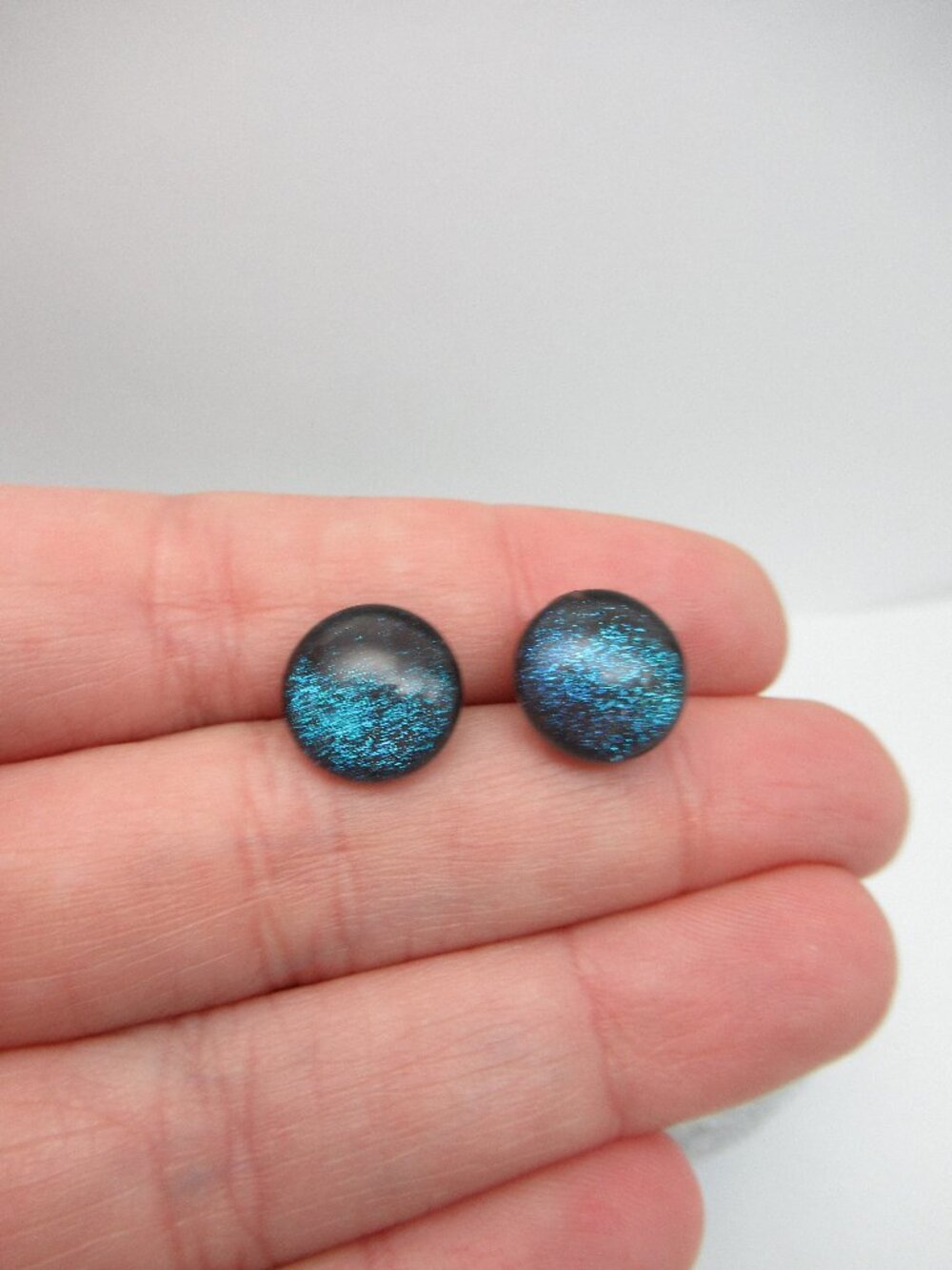 Handmade cabochon post earrings